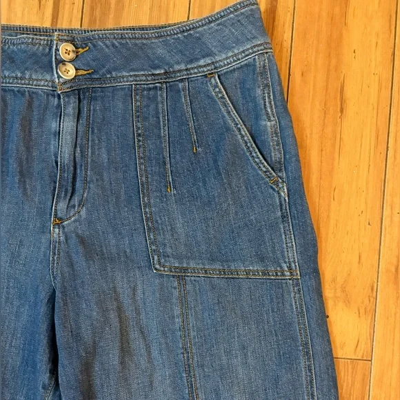 Anthropologie Pilcro & Letterpress Ultra High Rise Wide Leg Cropped Jean Size 31 - Picture 6 of 12